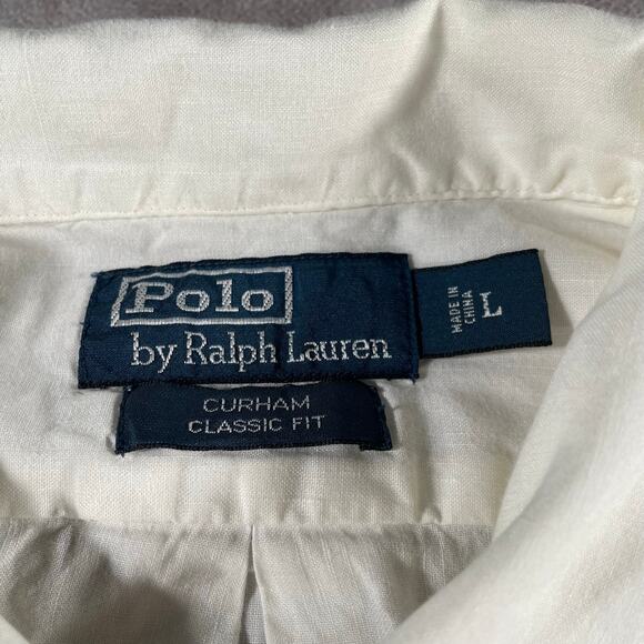Polo by Ralph Lauren Curham Classic Fit Short Sleeve White Button Up - Picture 3 of 8